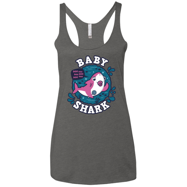 T-Shirts Premium Heather / X-Small Shark Family trazo - Baby Girl chupete Women's Triblend Racerback Tank