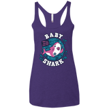 T-Shirts Purple Rush / X-Small Shark Family trazo - Baby Girl chupete Women's Triblend Racerback Tank
