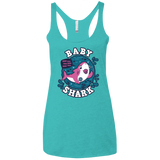 T-Shirts Tahiti Blue / X-Small Shark Family trazo - Baby Girl chupete Women's Triblend Racerback Tank