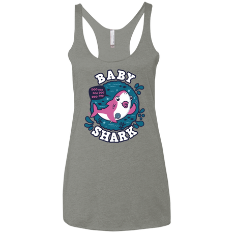 T-Shirts Venetian Grey / X-Small Shark Family trazo - Baby Girl chupete Women's Triblend Racerback Tank