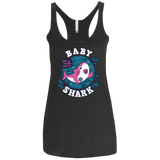 T-Shirts Vintage Black / X-Small Shark Family trazo - Baby Girl chupete Women's Triblend Racerback Tank