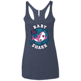 T-Shirts Vintage Navy / X-Small Shark Family trazo - Baby Girl chupete Women's Triblend Racerback Tank