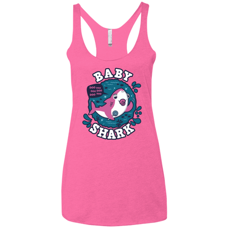 T-Shirts Vintage Pink / X-Small Shark Family trazo - Baby Girl chupete Women's Triblend Racerback Tank