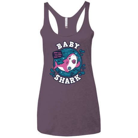 T-Shirts Vintage Purple / X-Small Shark Family trazo - Baby Girl chupete Women's Triblend Racerback Tank