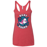 T-Shirts Vintage Red / X-Small Shark Family trazo - Baby Girl chupete Women's Triblend Racerback Tank