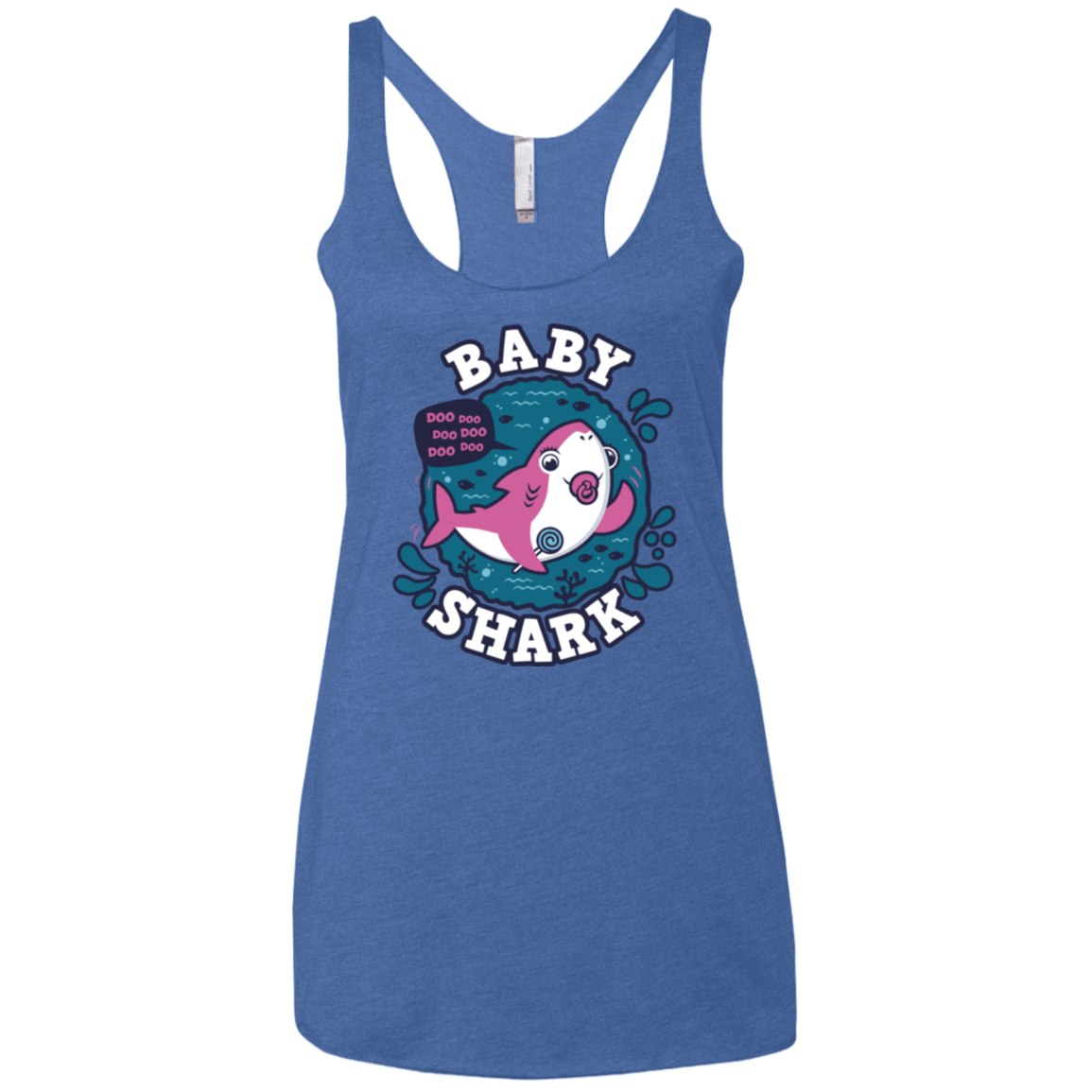 T-Shirts Vintage Royal / X-Small Shark Family trazo - Baby Girl chupete Women's Triblend Racerback Tank
