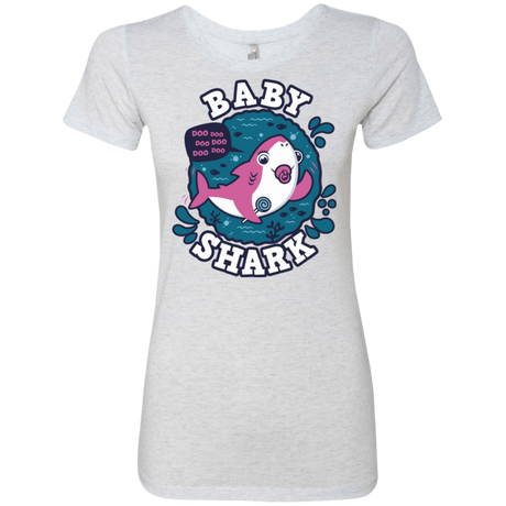 T-Shirts Heather White / S Shark Family trazo - Baby Girl chupete Women's Triblend T-Shirt