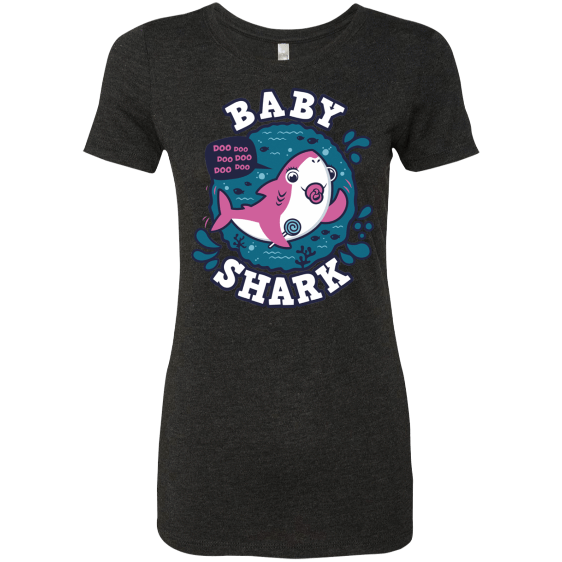 T-Shirts Vintage Black / S Shark Family trazo - Baby Girl chupete Women's Triblend T-Shirt