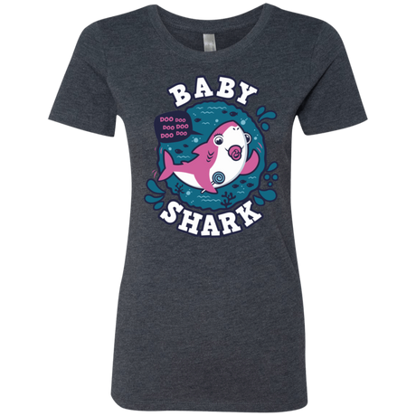 T-Shirts Vintage Navy / S Shark Family trazo - Baby Girl chupete Women's Triblend T-Shirt