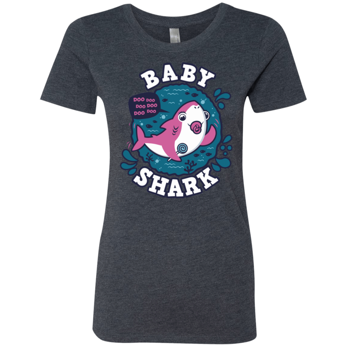 T-Shirts Vintage Navy / S Shark Family trazo - Baby Girl chupete Women's Triblend T-Shirt