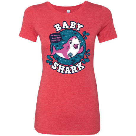 T-Shirts Vintage Red / S Shark Family trazo - Baby Girl chupete Women's Triblend T-Shirt