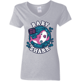 T-Shirts Sport Grey / S Shark Family trazo - Baby Girl chupete Women's V-Neck T-Shirt