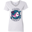 T-Shirts White / S Shark Family trazo - Baby Girl chupete Women's V-Neck T-Shirt