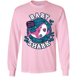 T-Shirts Light Pink / YS Shark Family trazo - Baby Girl chupete Youth Long Sleeve T-Shirt