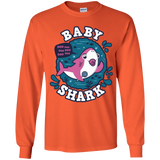 T-Shirts Orange / YS Shark Family trazo - Baby Girl chupete Youth Long Sleeve T-Shirt