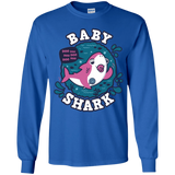 T-Shirts Royal / YS Shark Family trazo - Baby Girl chupete Youth Long Sleeve T-Shirt