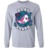 T-Shirts Sport Grey / YS Shark Family trazo - Baby Girl chupete Youth Long Sleeve T-Shirt