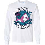 T-Shirts White / YS Shark Family trazo - Baby Girl chupete Youth Long Sleeve T-Shirt