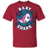 T-Shirts Cardinal / YXS Shark Family trazo - Baby Girl chupete Youth T-Shirt