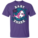 T-Shirts Purple / YXS Shark Family trazo - Baby Girl chupete Youth T-Shirt