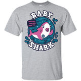 T-Shirts Sport Grey / YXS Shark Family trazo - Baby Girl chupete Youth T-Shirt