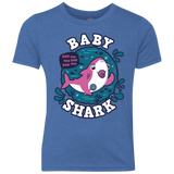T-Shirts Vintage Royal / YXS Shark Family trazo - Baby Girl chupete Youth Triblend T-Shirt