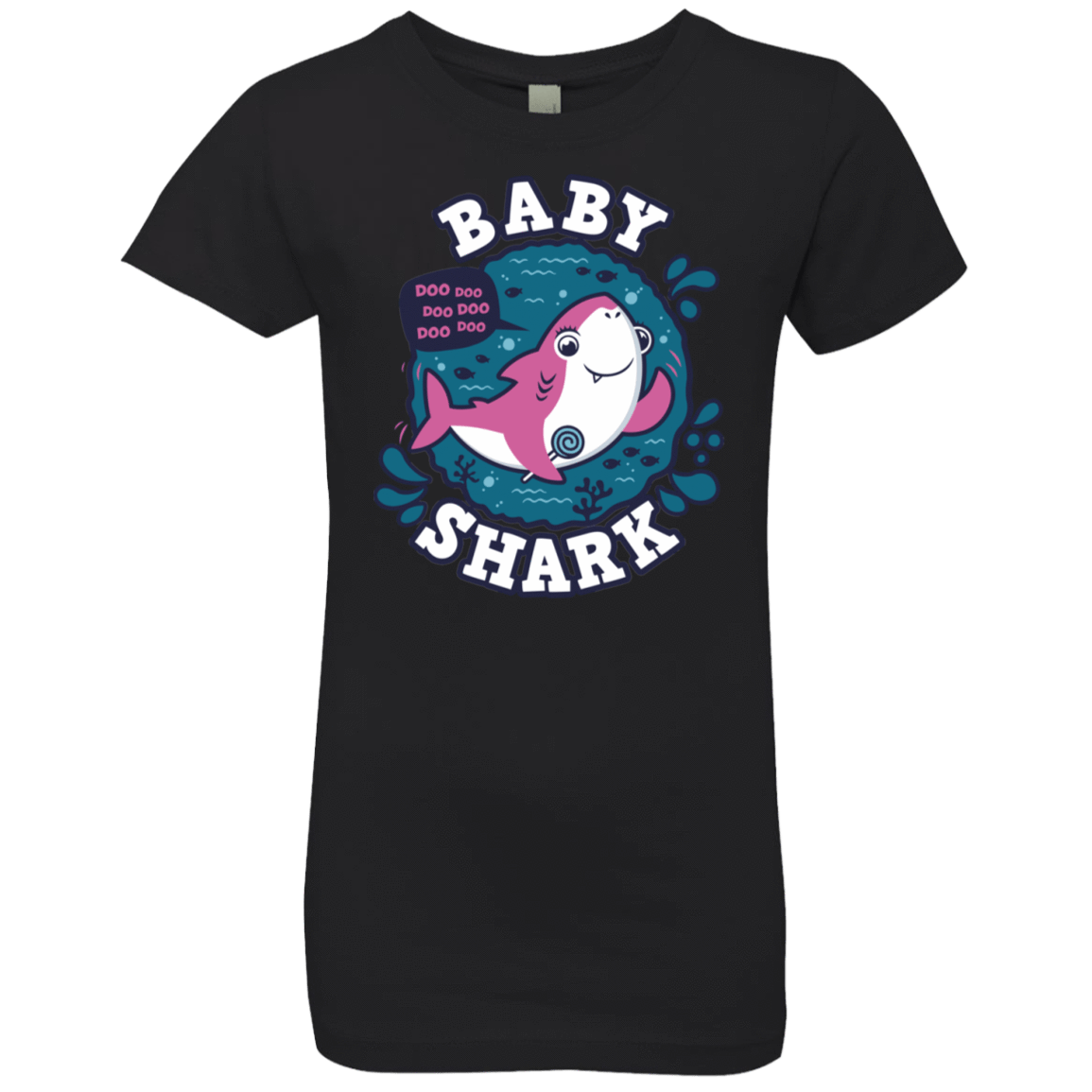 T-Shirts Black / YXS Shark Family trazo - Baby Girl Girls Premium T-Shirt