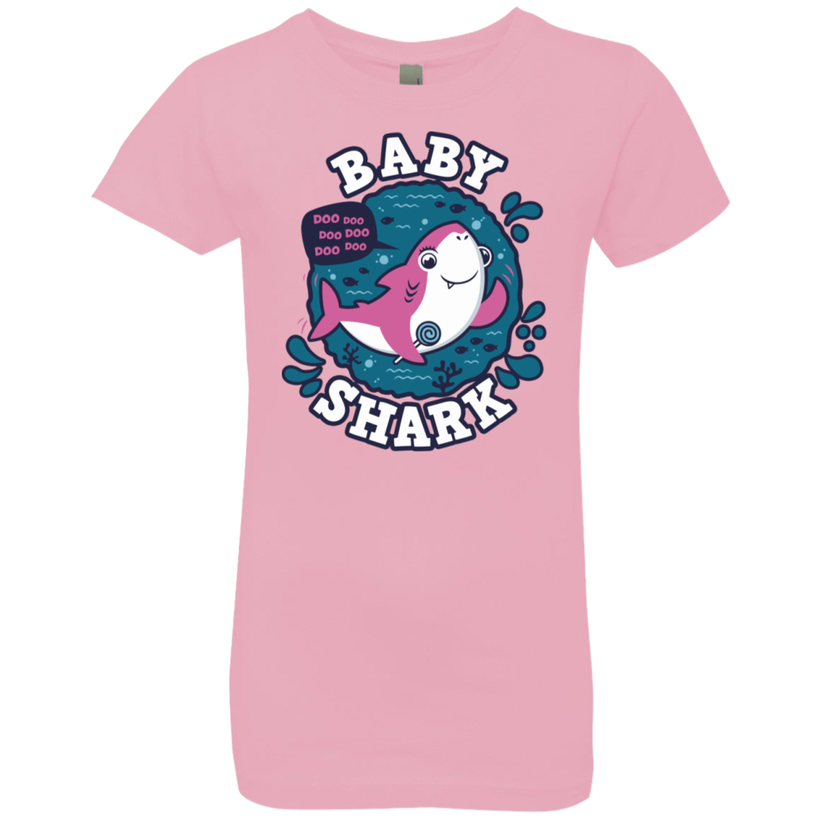 T-Shirts Light Pink / YXS Shark Family trazo - Baby Girl Girls Premium T-Shirt