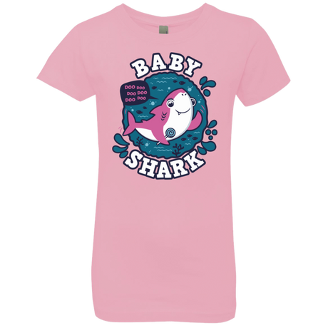 T-Shirts Light Pink / YXS Shark Family trazo - Baby Girl Girls Premium T-Shirt