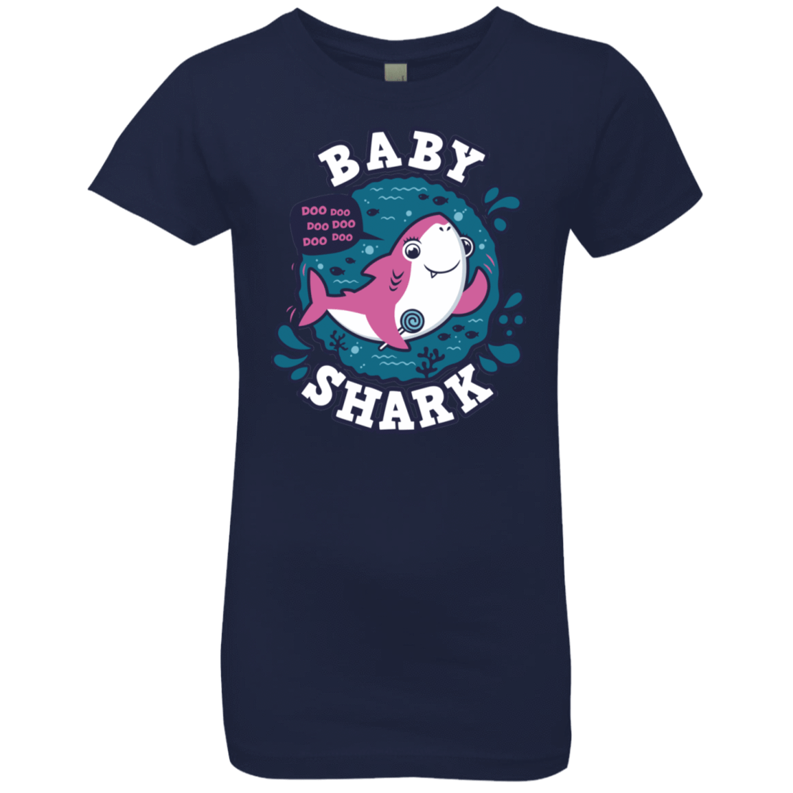 T-Shirts Midnight Navy / YXS Shark Family trazo - Baby Girl Girls Premium T-Shirt