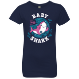 T-Shirts Midnight Navy / YXS Shark Family trazo - Baby Girl Girls Premium T-Shirt