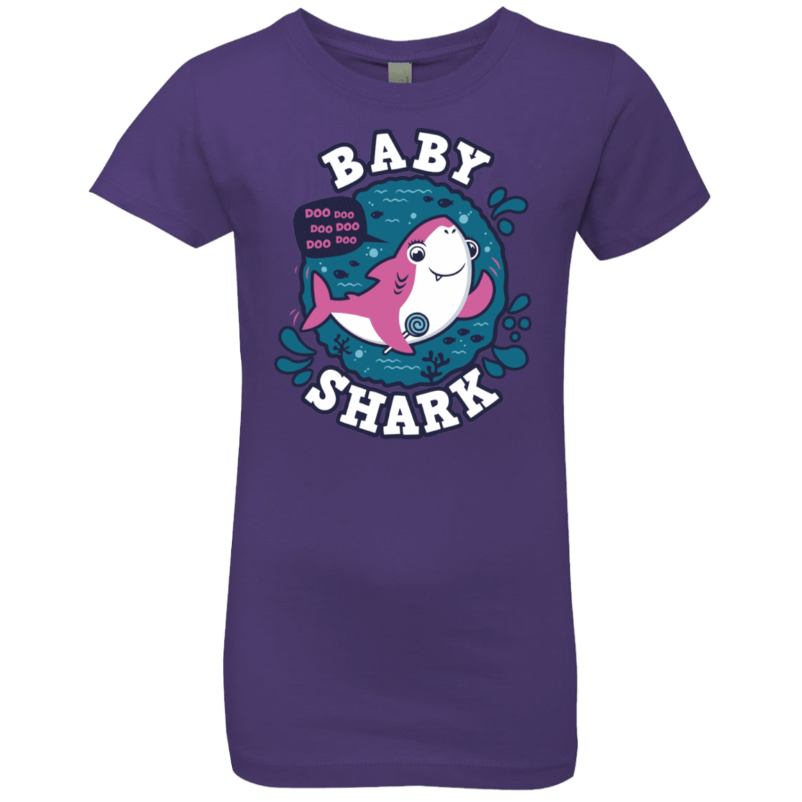 T-Shirts Purple Rush / YXS Shark Family trazo - Baby Girl Girls Premium T-Shirt