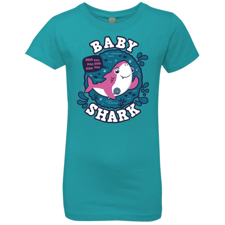 T-Shirts Tahiti Blue / YXS Shark Family trazo - Baby Girl Girls Premium T-Shirt