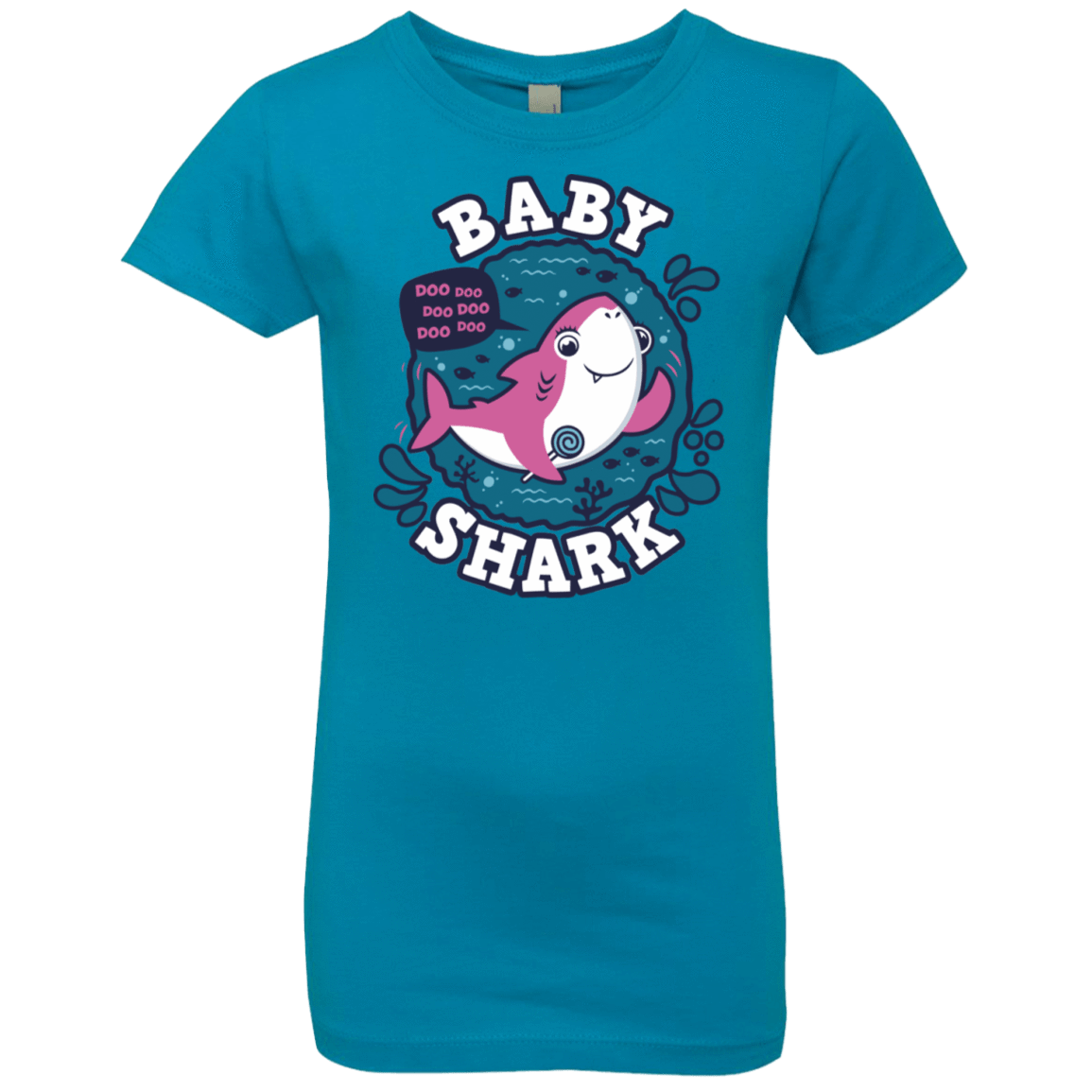 T-Shirts Turquoise / YXS Shark Family trazo - Baby Girl Girls Premium T-Shirt