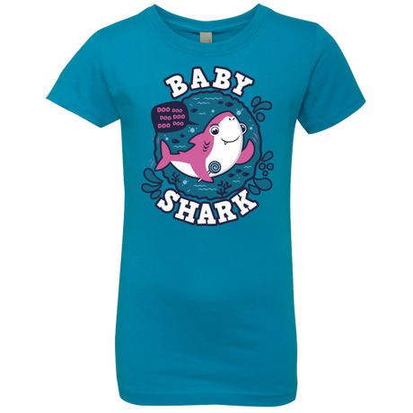 T-Shirts Turquoise / YXS Shark Family trazo - Baby Girl Girls Premium T-Shirt