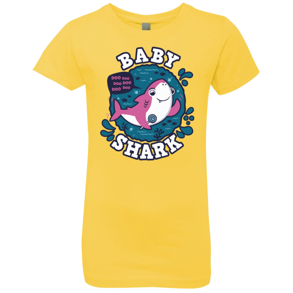 T-Shirts Vibrant Yellow / YXS Shark Family trazo - Baby Girl Girls Premium T-Shirt