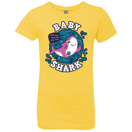 T-Shirts Vibrant Yellow / YXS Shark Family trazo - Baby Girl Girls Premium T-Shirt