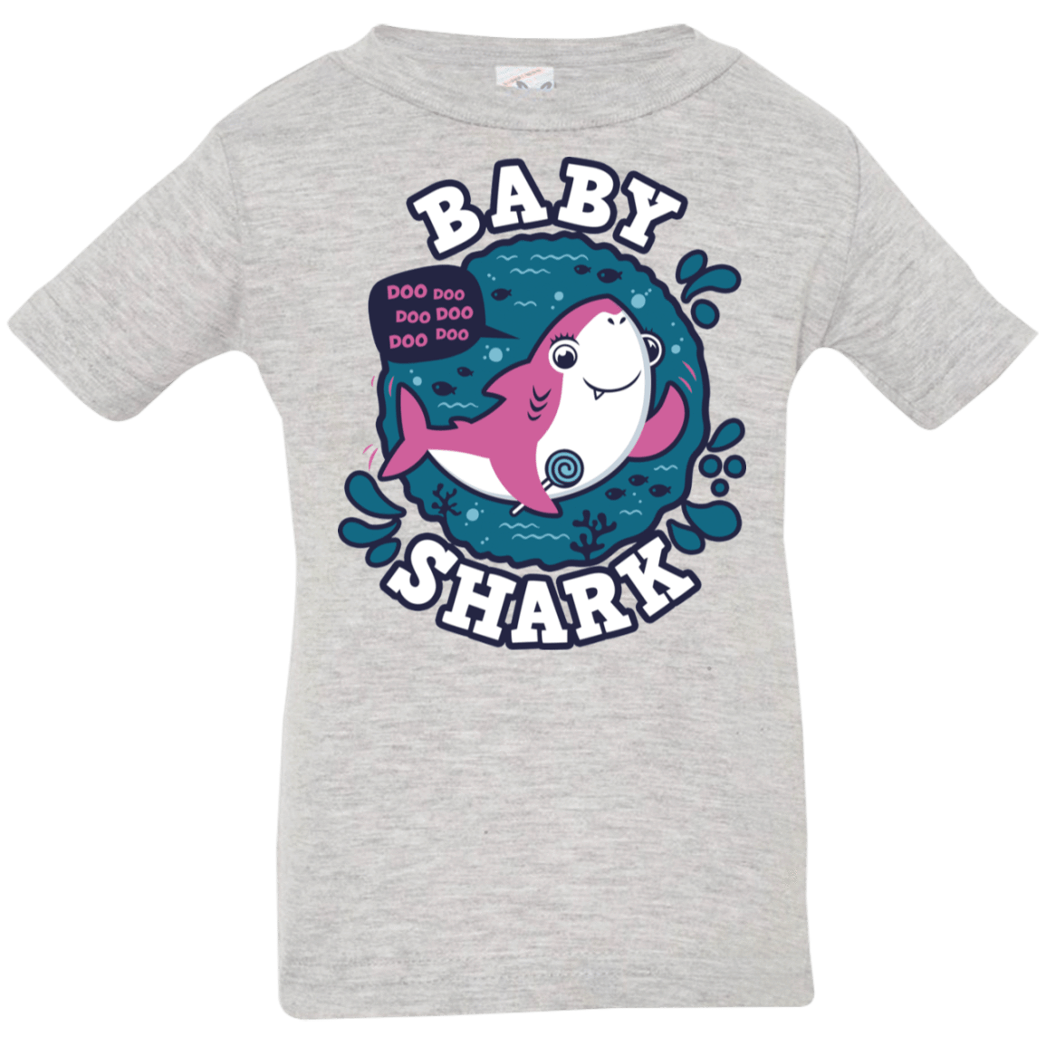 T-Shirts Heather Grey / 6 Months Shark Family trazo - Baby Girl Infant Premium T-Shirt