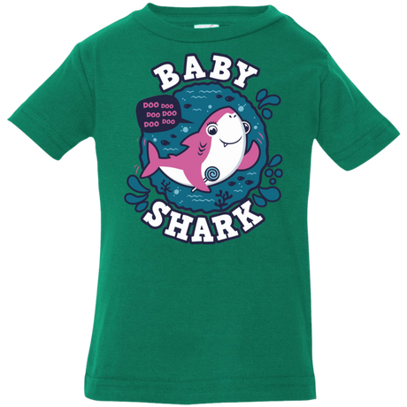 T-Shirts Kelly / 6 Months Shark Family trazo - Baby Girl Infant Premium T-Shirt