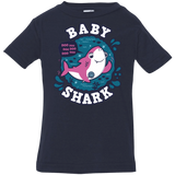 T-Shirts Navy / 6 Months Shark Family trazo - Baby Girl Infant Premium T-Shirt
