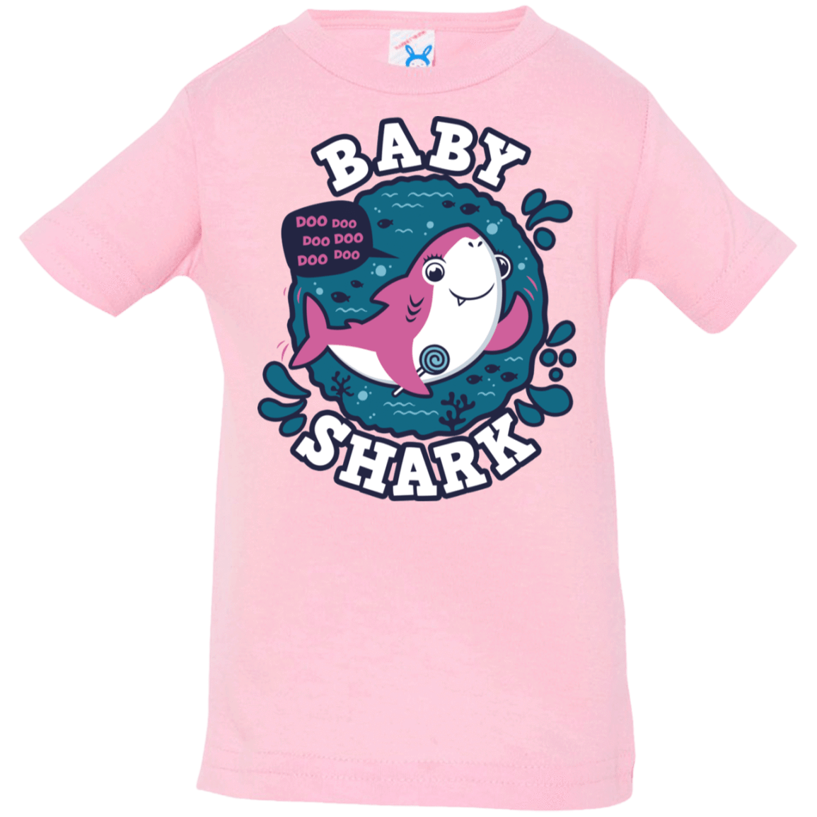 T-Shirts Pink / 6 Months Shark Family trazo - Baby Girl Infant Premium T-Shirt