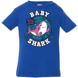 T-Shirts Royal / 6 Months Shark Family trazo - Baby Girl Infant Premium T-Shirt