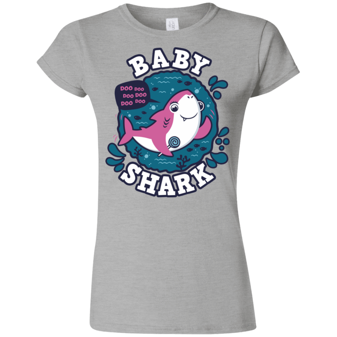 T-Shirts Sport Grey / S Shark Family trazo - Baby Girl Junior Slimmer-Fit T-Shirt