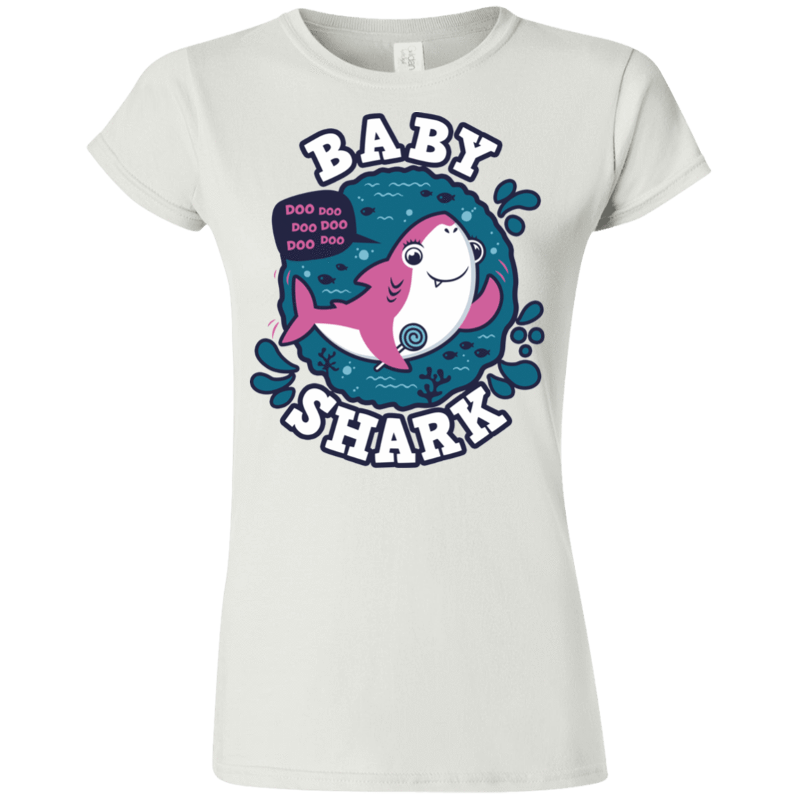 T-Shirts White / S Shark Family trazo - Baby Girl Junior Slimmer-Fit T-Shirt