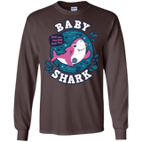 T-Shirts Dark Chocolate / S Shark Family trazo - Baby Girl Men's Long Sleeve T-Shirt