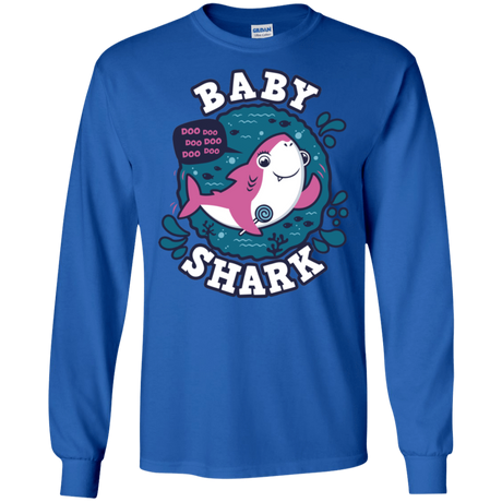 T-Shirts Royal / S Shark Family trazo - Baby Girl Men's Long Sleeve T-Shirt