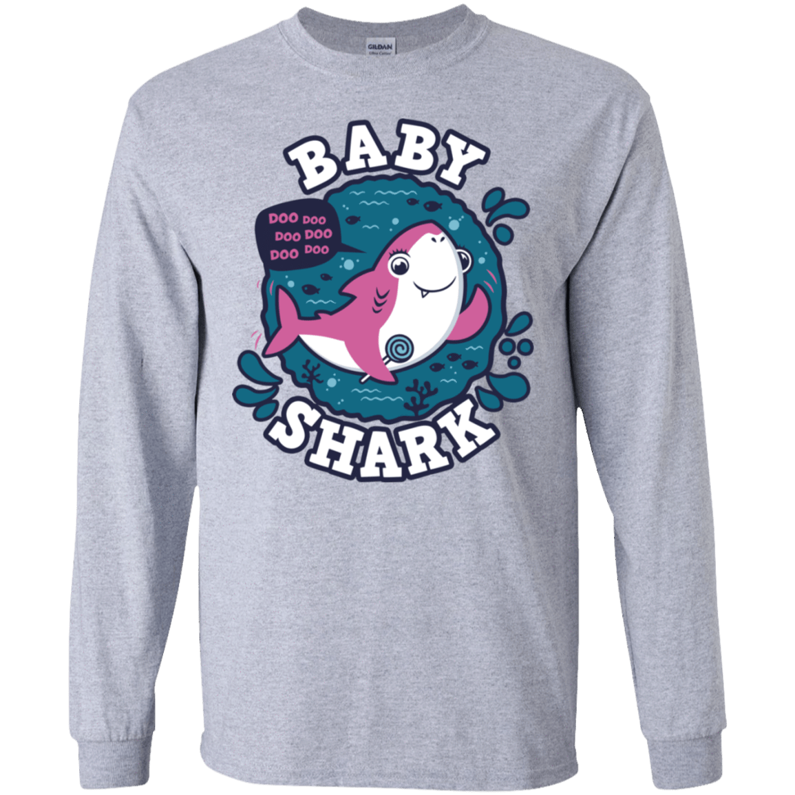 T-Shirts Sport Grey / S Shark Family trazo - Baby Girl Men's Long Sleeve T-Shirt