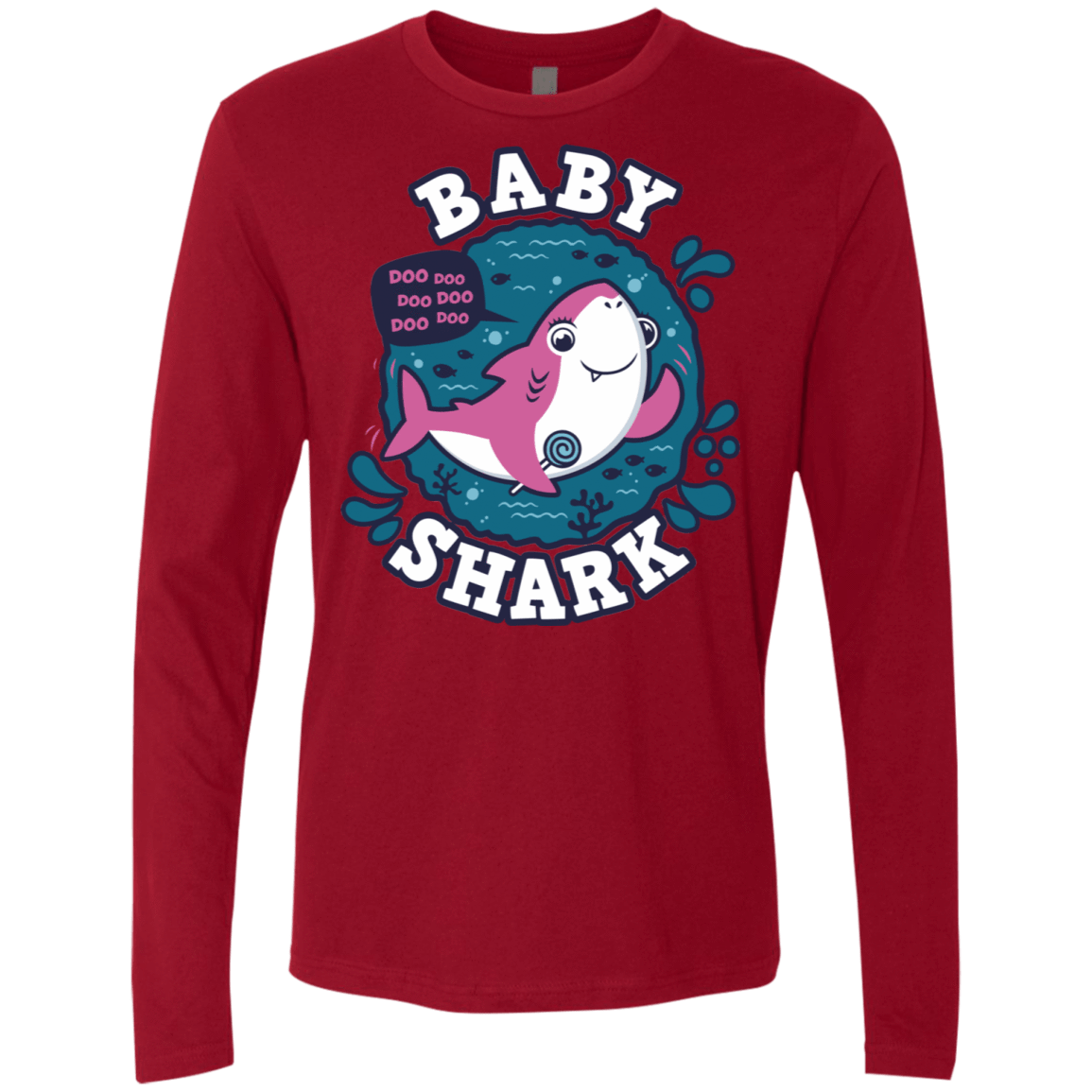 T-Shirts Cardinal / S Shark Family trazo - Baby Girl Men's Premium Long Sleeve