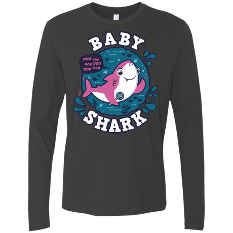 T-Shirts Heavy Metal / S Shark Family trazo - Baby Girl Men's Premium Long Sleeve