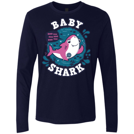 T-Shirts Midnight Navy / S Shark Family trazo - Baby Girl Men's Premium Long Sleeve